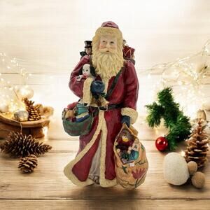 Santa Figurine 10" Vintage Hallmark 1991 Ceramic Albert Price Christmas Decor